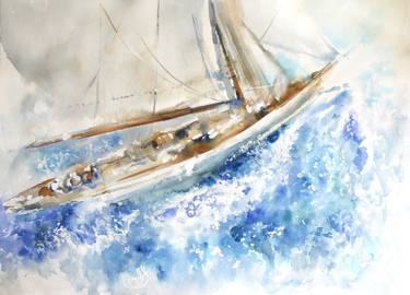 Original Impressionism Seascape Printmaking by Annet Loginova