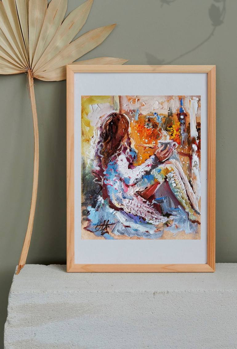 Original Impressionism Women Painting by Annet Loginova