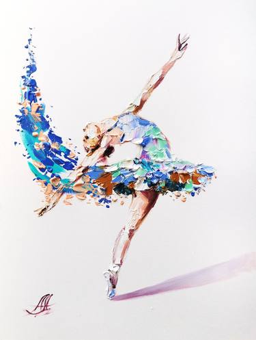 Blue ballerina, dancer art thumb
