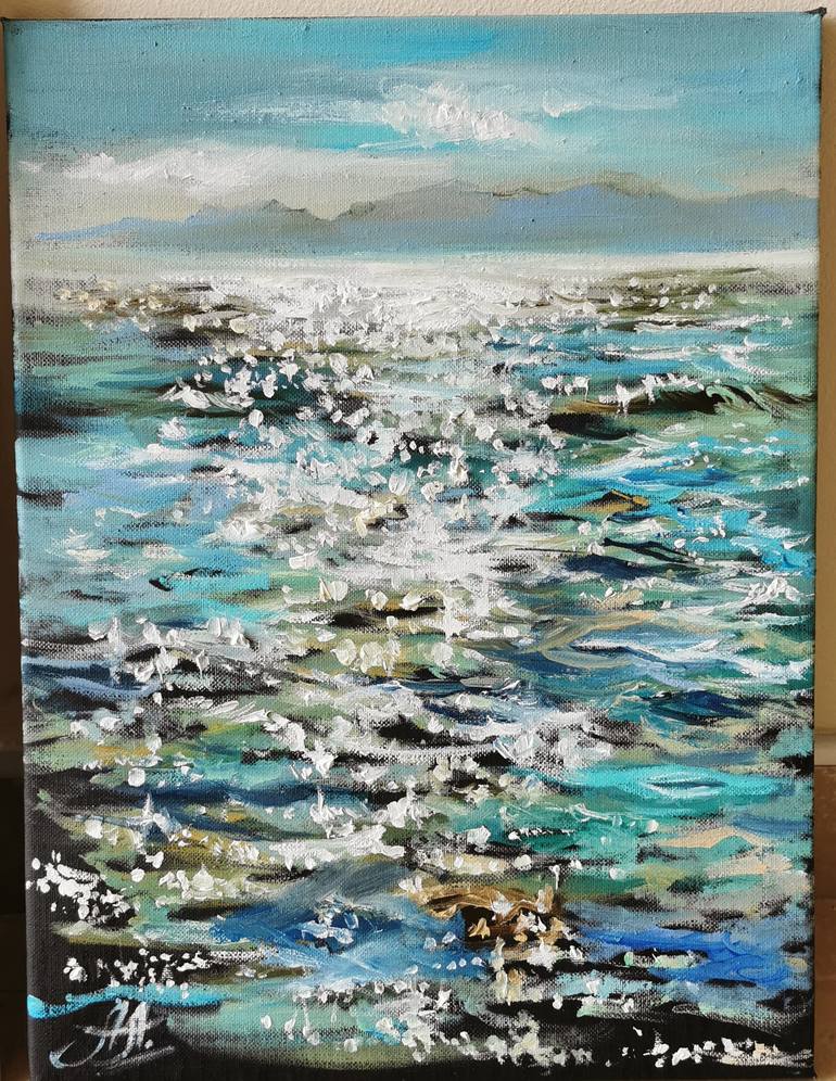 Original Impressionism Seascape Painting by Annet Loginova