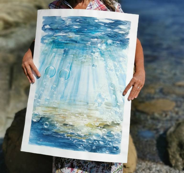 Original Impressionism Seascape Painting by Annet Loginova