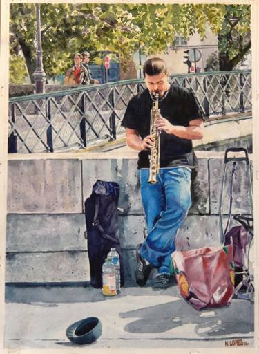 Print of Music Paintings by Hugo Lopez Bolivar