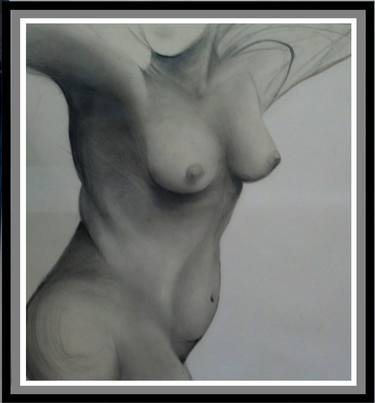 Original Expressionism Nude Drawings by Cheyenne Bartz