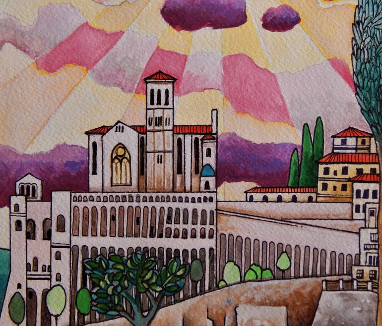 Original Illustration Landscape Painting by Neal Winfield