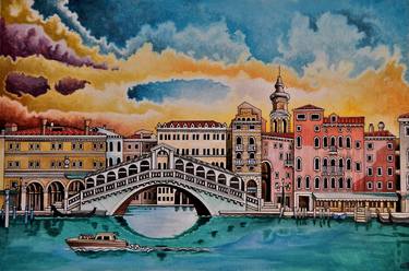 Ponte Rialto, Venice at Dawn thumb