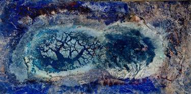 Original Abstract Expressionism Outer Space Painting by Ted Barr
