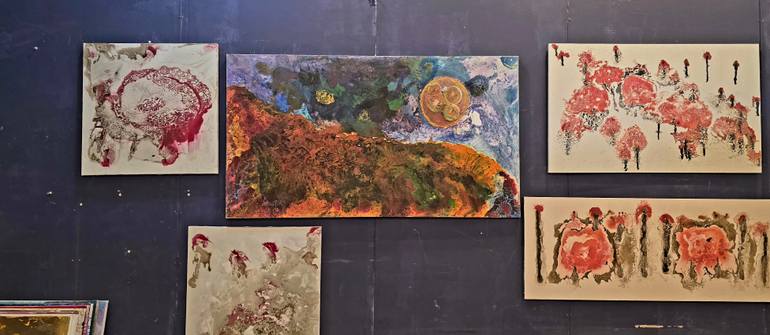 Original Abstract Expressionism Abstract Painting by Ted Barr