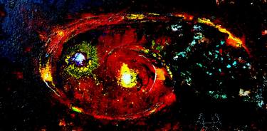 Original Abstract Expressionism Outer Space Paintings by Ted Barr