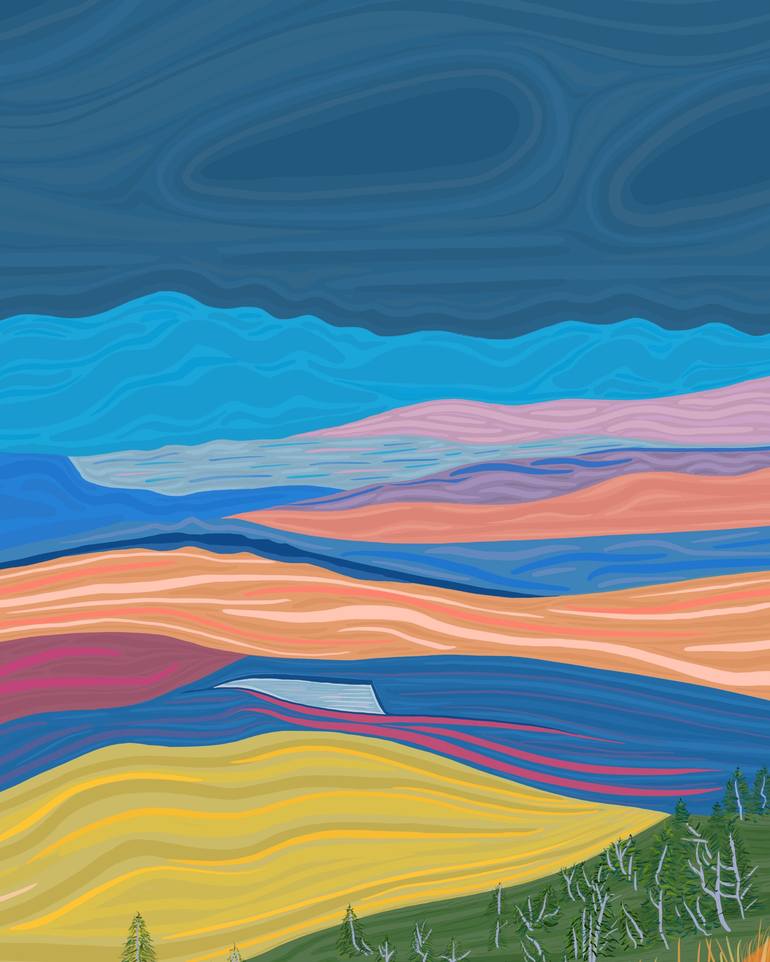 Original Expressionism Landscape Digital by Evan Sklar