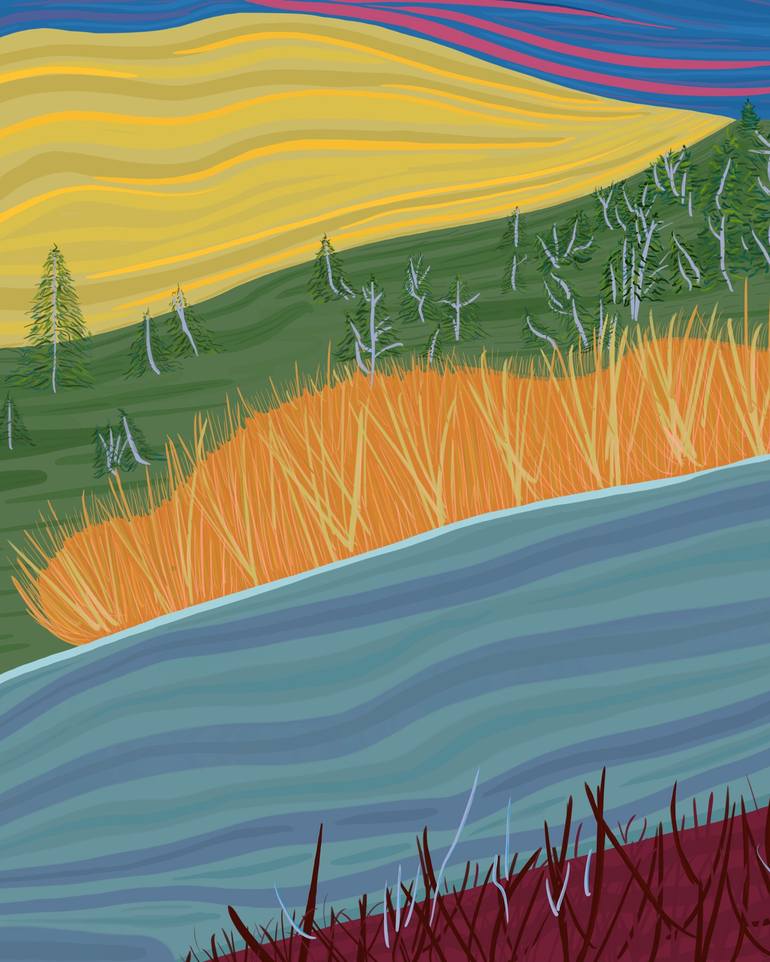 Original Expressionism Landscape Digital by Evan Sklar