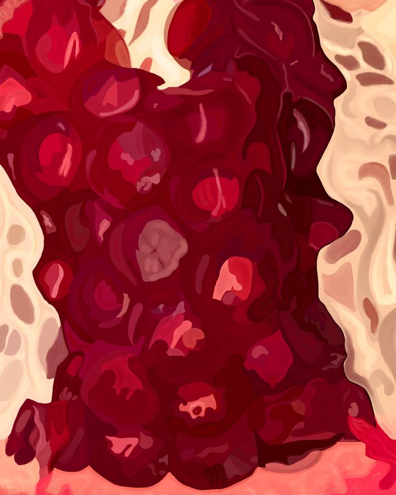 Original Color Field Painting Food & Drink Drawing by Evan Sklar