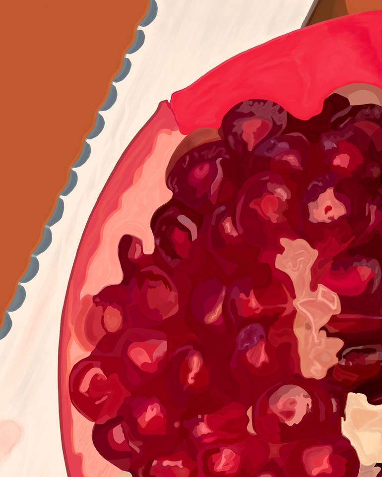 Original Color Field Painting Food & Drink Drawing by Evan Sklar