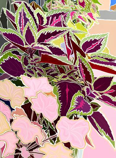 Original Color Field Painting Botanic Drawing by Evan Sklar