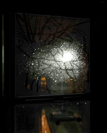 Rainy Night Seen Through Window - Limited Edition 1 of 10 thumb