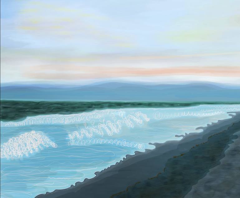 Original Figurative Beach Digital by Evan Sklar