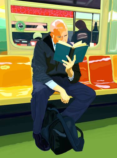 Bald Man, Blue Book, F train. - Limited Edition of 10 thumb