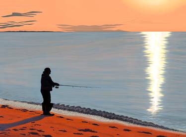 Man Fishing, McCabe's Beach thumb