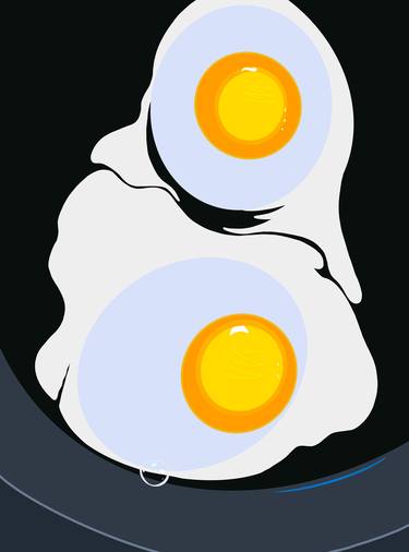 Two Eggs Frying In Skillet - Limited Edition of 20 thumb