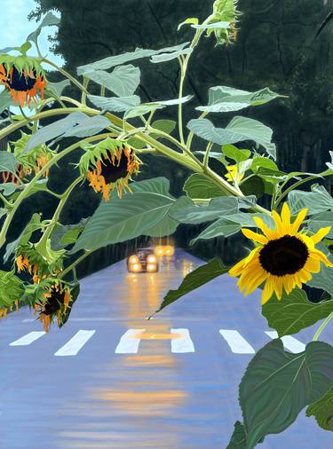 Sunflowers. Fifth Street, Six A.M. thumb