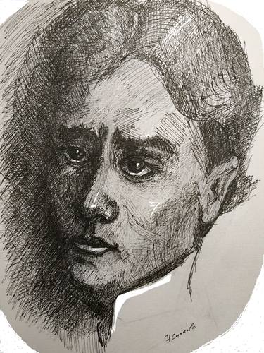 Original Illustration Portrait Drawings by Nina Silaeva
