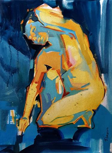 Original Abstract Expressionism Body Paintings by Tetiana Ivanova