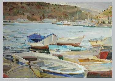 Original Boat Paintings by Tetiana Ivanova