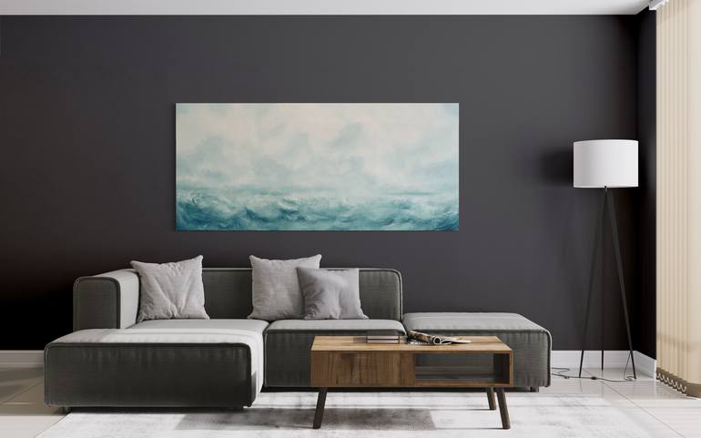 Original Abstract Expressionism Seascape Painting by Renata Retrova