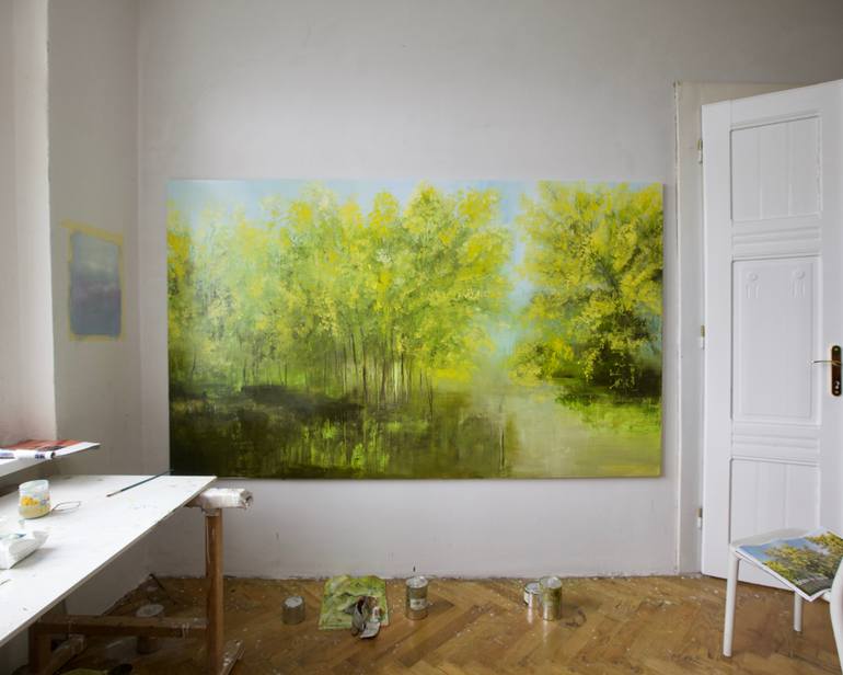 Original Abstract Botanic Painting by Renata Retrova