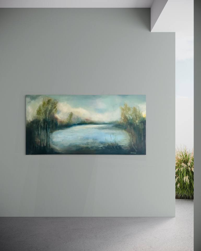 Original Abstract Landscape Painting by Renata Retrova