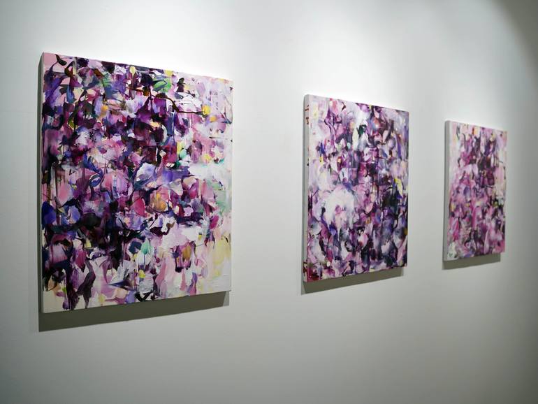 Original Abstract Floral Painting by Hyunju Kim