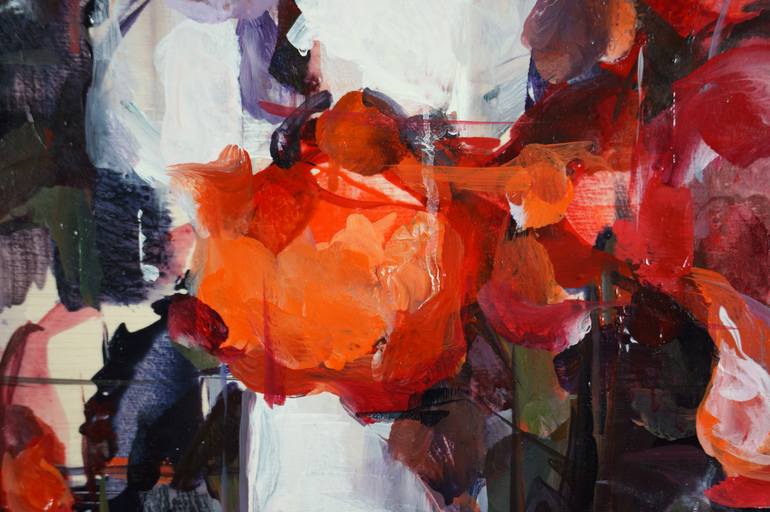 Original Abstract Floral Painting by Hyunju Kim