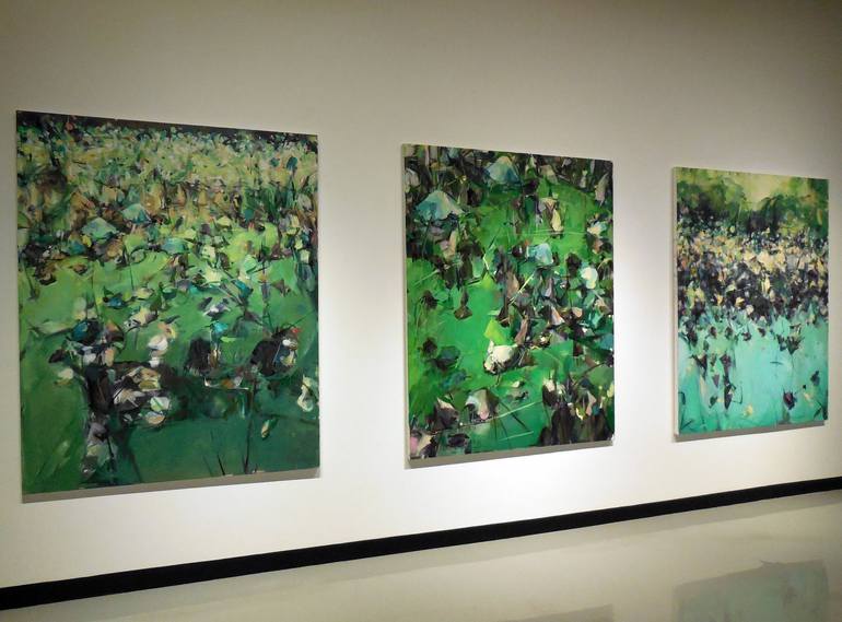 Original Expressionism Aerial Painting by HYUNJU KIM