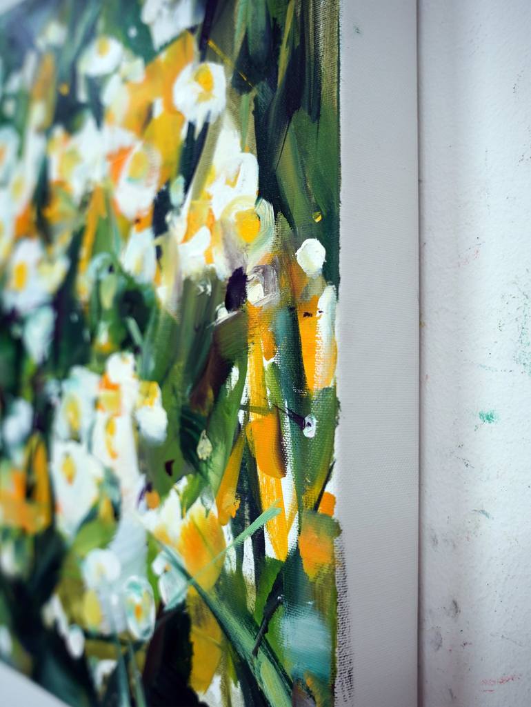 Original Abstract Expressionism Floral Painting by HYUNJU KIM