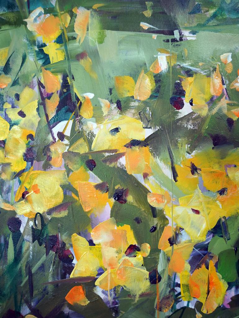 Original Expressionism Floral Painting by Hyunju Kim