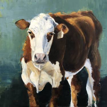 Original Abstract Cows Paintings by Weatherly Stroh