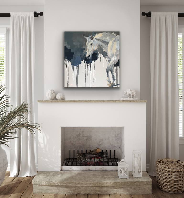 Original Abstract Horse Painting by Weatherly Stroh