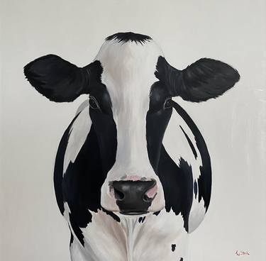 Original Expressionism Cows Paintings by Weatherly Stroh