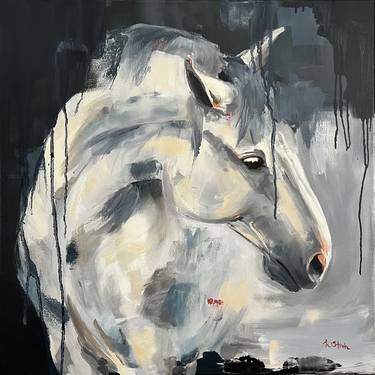 Original Abstract Expressionism Horse Paintings by Weatherly Stroh