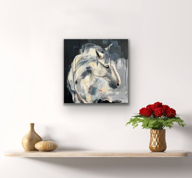 Original Abstract Expressionism Horse Painting by Weatherly Stroh