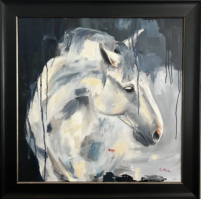 Original Abstract Expressionism Horse Painting by Weatherly Stroh