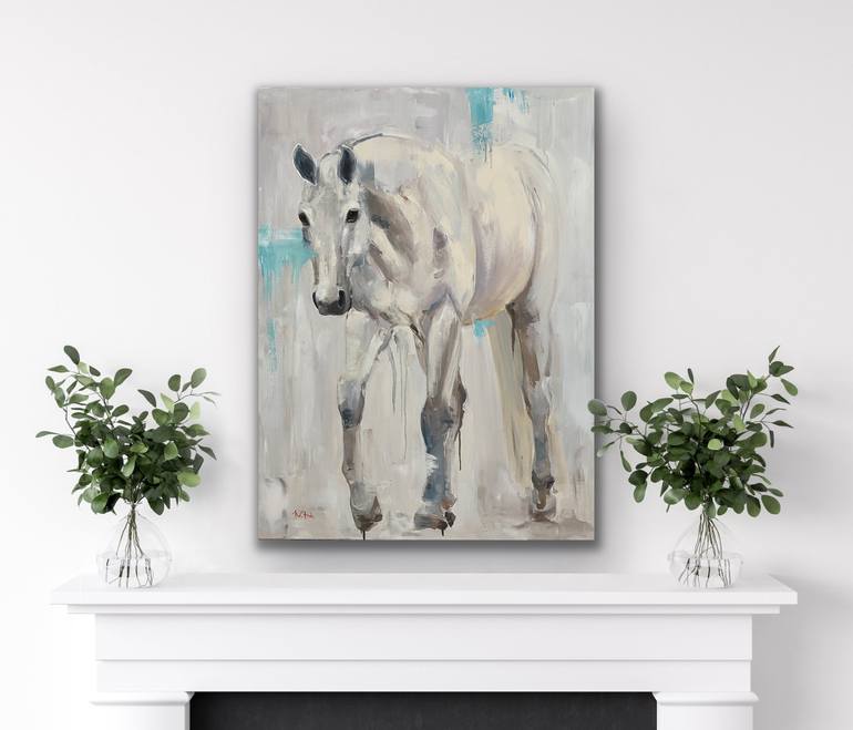 Original Abstract Expressionism Horse Painting by Weatherly Stroh