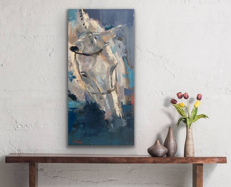 Original Abstract Horse Painting by Weatherly Stroh