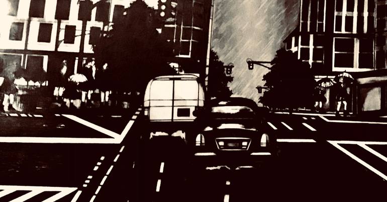 Original Conceptual Cities Drawing by Ronald Vlasic