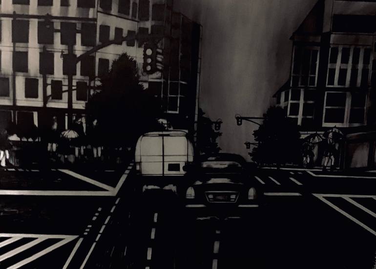 Original Conceptual Cities Drawing by Ronald Vlasic