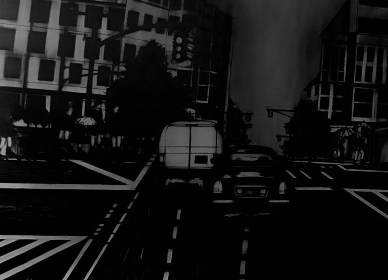 Original Conceptual Cities Drawing by Ronald Vlasic