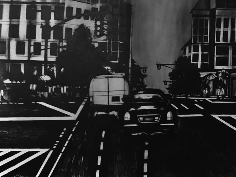 Original Conceptual Cities Drawing by Ronald Vlasic