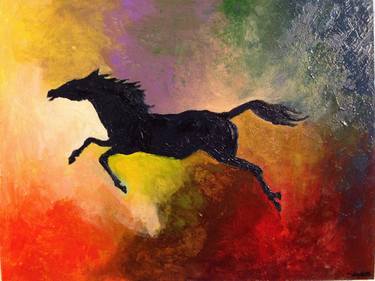 Print of Abstract Horse Paintings by Shyam Peddada