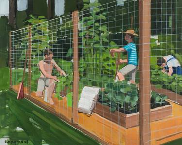 Print of Figurative Garden Paintings by Kate Longmaid