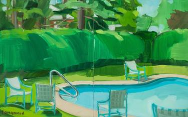 Saatchi Art Artist Kate Longmaid; Painting, “Poolside” #art