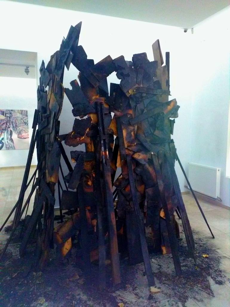 Original Abstract Expressionism Politics Installation by Burhan Marius